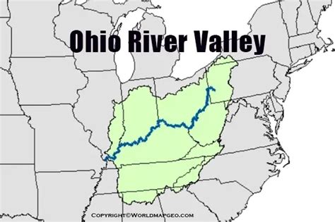 Ohio River Map - Where Ohio river valley is located?