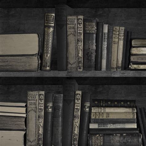 Dark Bookshelf Wallpaper Black Aesthetic Slytherin Aesthetic Dark