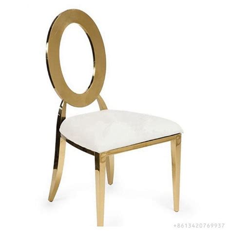 Dinner chair farmhouse dining chairs diy chair wayfair living room chairs world market dining chairs leather dining room chairs leather chair shabby chic table and chairs home decor. Hot Item Modern White Stainless Steel Gold Wedding Oval ...