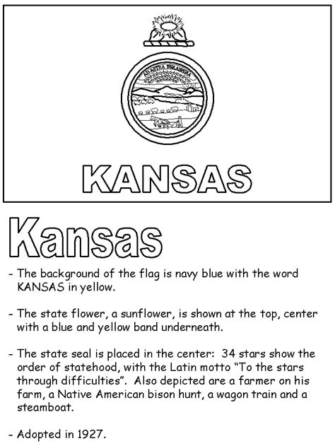 Kansas Symbols Coloring Kansas Day Coloring Pages You Could Also