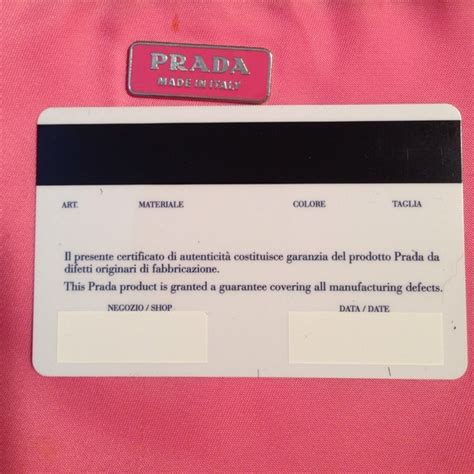 These cards usually come in a small black. Prada Other | Certificate Of Authenticity For Prada Tote | Poshmark