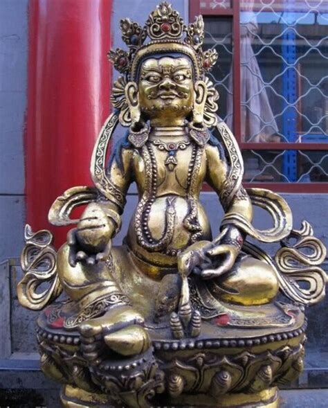 Wholesale Factory 14 Tibet Temple Bronze Copper Gild God Of Wealth