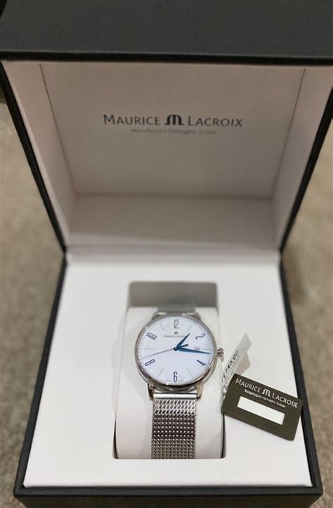 Maurice Lacroix Eliros Date Watch Rare El1118 Ss00e 120 C New Boxed