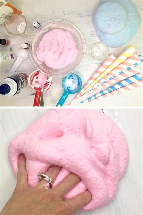 Fluffy Cotton Candy Slime Recipe Little Bins For Little Hands