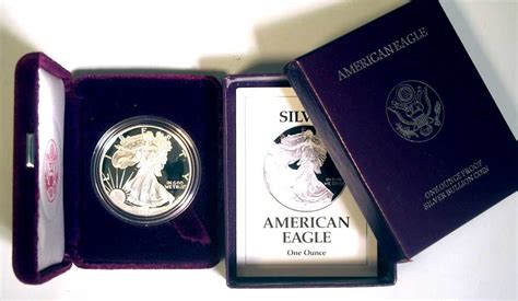 1993 Silver Eagle Proof In Box With Coa 1993 P American Silver Eagle