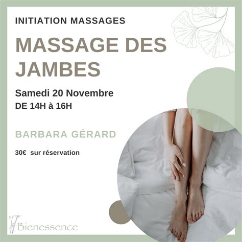 Initiation Au Massage Massage Des Jambes Bienessence