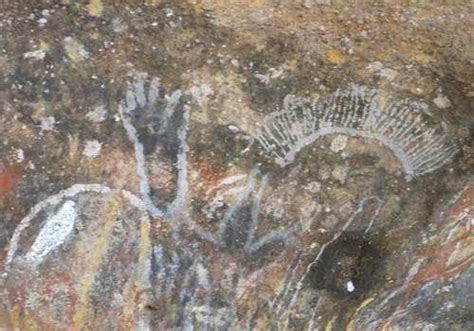 Aboriginal Cave Paintings Uluru Or Ayers Rock Australia Ntas