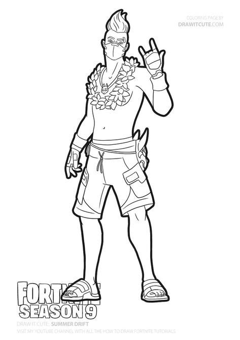 Dessin coloriage de fortnite en ligne gratuit a imprimer pour colorier fortnite avec les enfants et adultes. Fortnite battle royale coloring page Master Key Skin Season 8