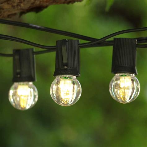 25 Black C9 String Light And Led G30 Warm White Bulb Partylights