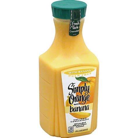 Simply Orange Pulp Free Juice With Banana Fl Oz Bottle Orange