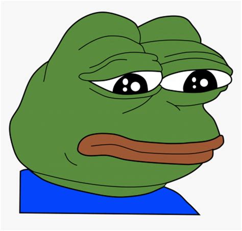On 4chan, various illustrations of the frog creature have been used as reaction faces, including feels. Pepe Frog Rana Triste - Sad Frog Meme, HD Png Download ...