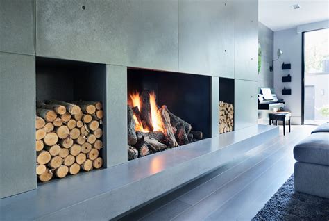 Custom Built Concrete Fireplace Design Anthony Concrete Design