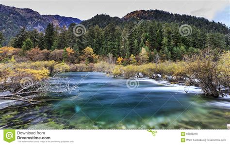 Jiuzhaigou Valley National Park Stock Photo Image Of Foliage Autumn