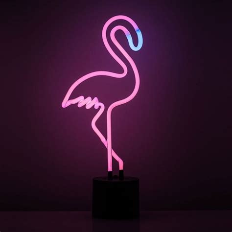 Flamingo Neon Desk Light By Amped And Co Nl Flam Neon Light Signs