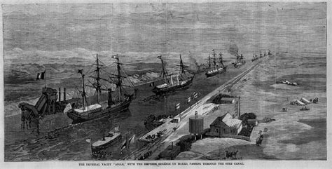 Stuck container ship stops traffic in suez canal. SUEZ CANAL, EARLY 1870 YACHT PRINT, SHIPS SUEZ CANAL | eBay