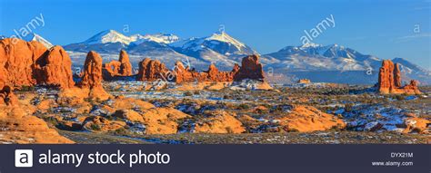 Winter Scenery In Arches National Park Near Moab Utah