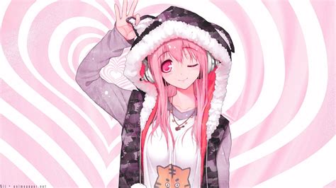 Anime Girl With Long Pink Hair