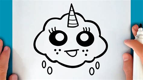 How To Draw A Cute Unicorn Cloud Youtube