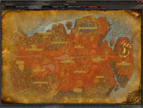 Hellfire Peninsula Map Wow Screenshot Gamingcfg