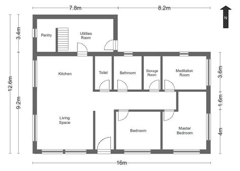Simple Floor Plan With Dimensions In Feet Image To U