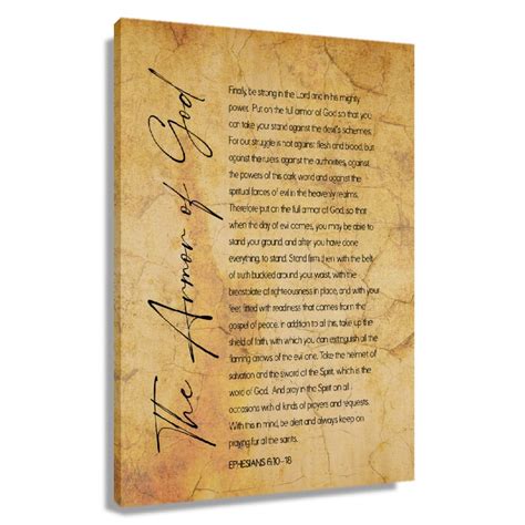 The Armor Of God Ephesians 61018 Bible Scripture Wall Art Bible Poster