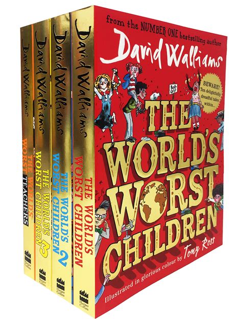 David Walliams Worlds Worst Children 4 Books Collection Set Worlds