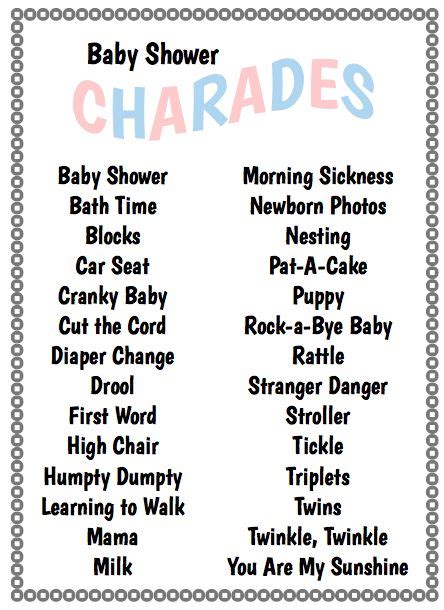 Baby Charades Charade Pinterest