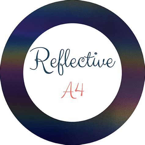 Reflective Self Adhesive Craft Vinyl A4 Sheets Crafty Cutter