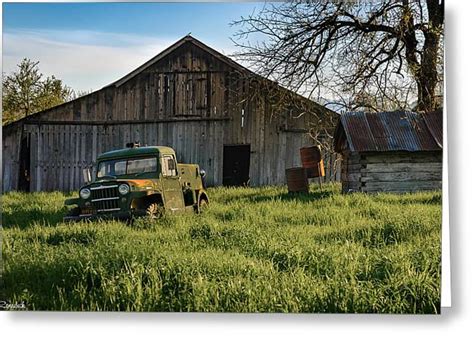 Old Jeep Old Barn Photograph By Mike Ronnebeck