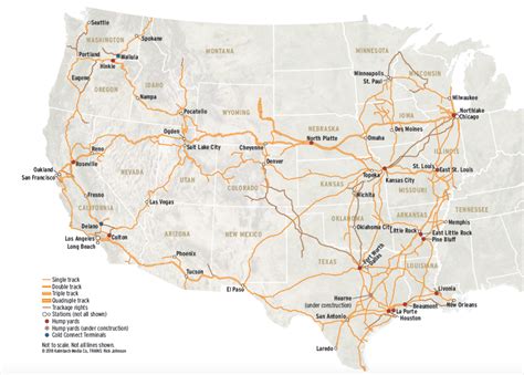 A Map Of The Union Pacific Today — That Includes The Original Route Of
