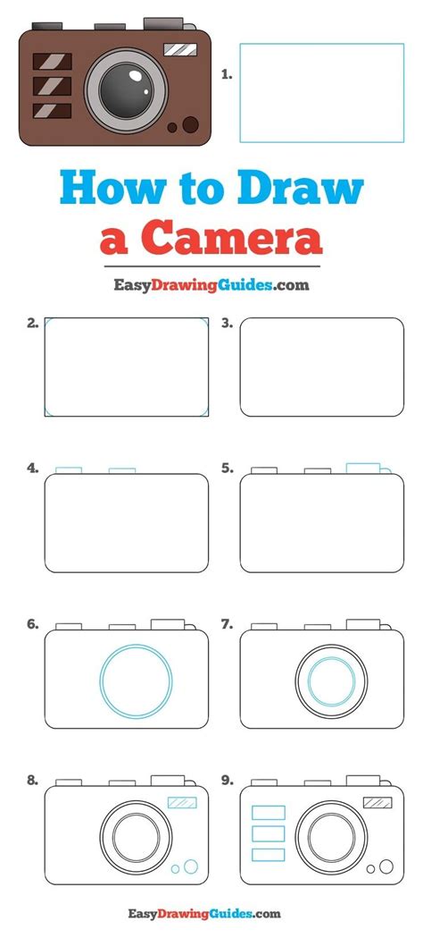 How To Draw A Camera Really Easy Drawing Tutorial Drawing Tutorial