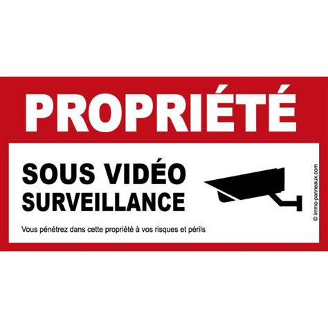 Panneau Sous Video Surveillance Achat Vente Signalétique Extérieure