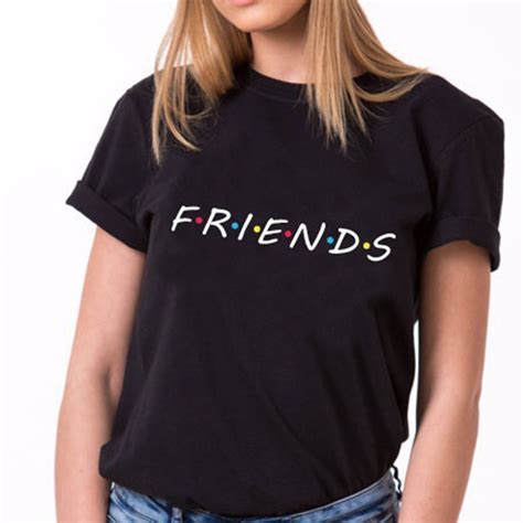 Friends Tv Show T Shirt Letter Printing Aesthetic Clothing Women S Graphic Tees Tumblr Popular