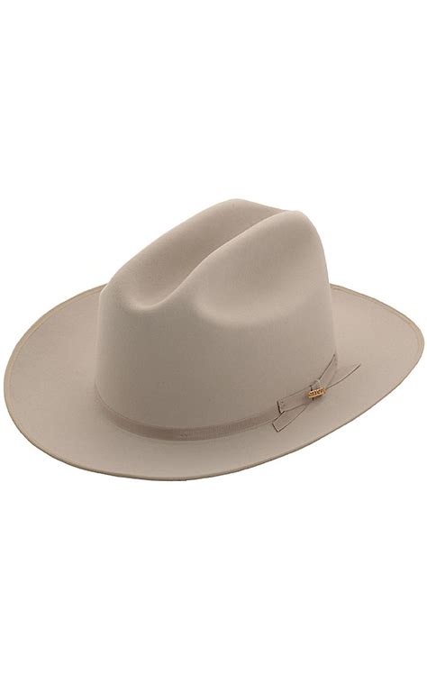Stetson Mens 6x Open Road Fur Felt Cowboy Hat Silverbelly 7 38