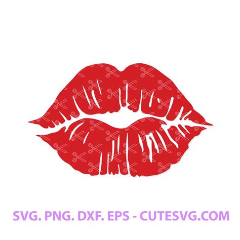 Lips Svg Mouth Svg Kiss Svg Love Svg Valentine Svg Cutting File