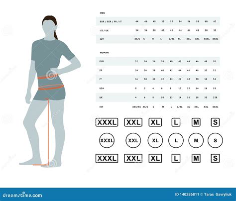 female body measurements size chart a visual reference of charts chart master