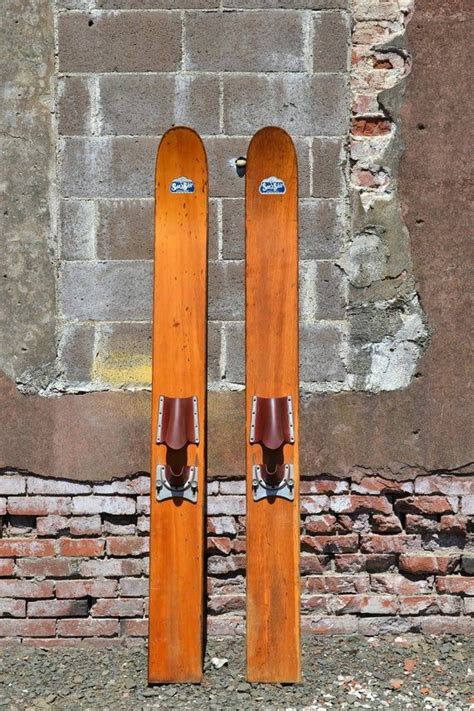 Vintage Water Skis Pair Vintage Sea Skis Wooden Water Skis Etsy