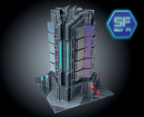 3d Sci Fi Futuristic Building Futuristic Building Futuristic