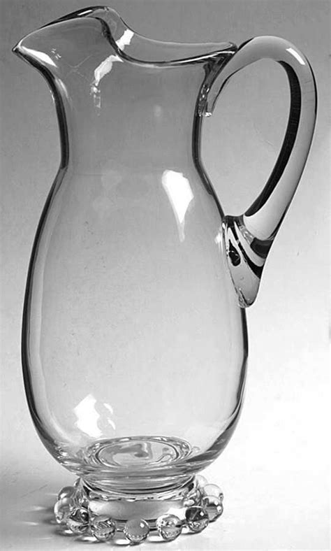 Imperial Glass Ohio Candlewick Clear Stem 3400 Manhattan Pitcher