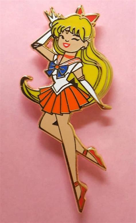 Sailor Venus Enamel Pin Etsy Sailor Venus Sailor Moon Bag Pins Fight Evil Moon Collection