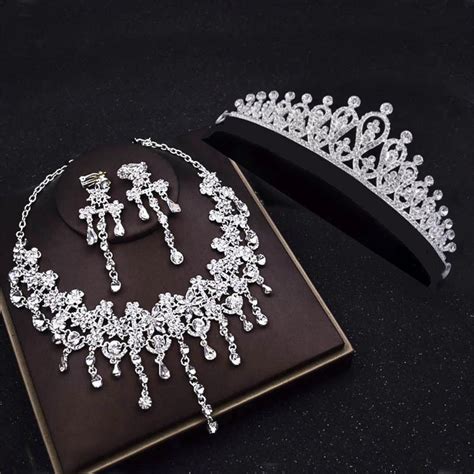 Buy Luxury Bridal Tiaras Crown Wedding Jewelry Sets