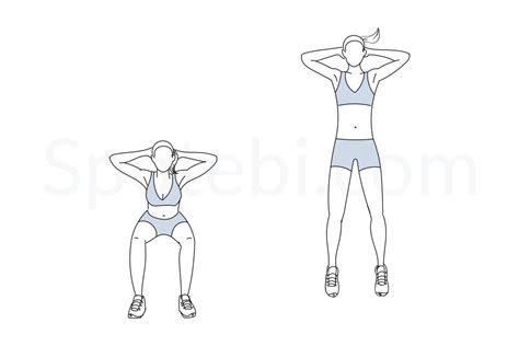 Jump Squat Illustrated Exercise Guide Jump Squats Workout Guide