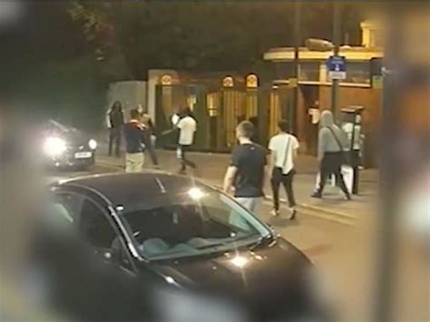 Cctv Footage Captures North London Street Shooting During Mass Brawl The Independent