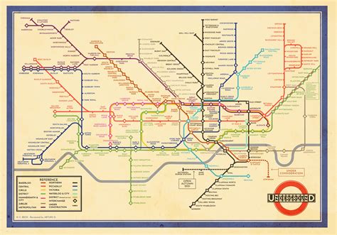 Harry Beck S Original London Underground Map But With S Tube Network Londonist