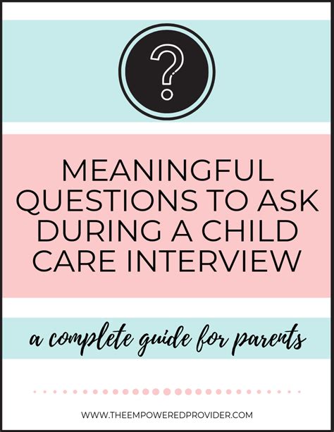 Questions To Ask When Looking For Home Daycare Questoina