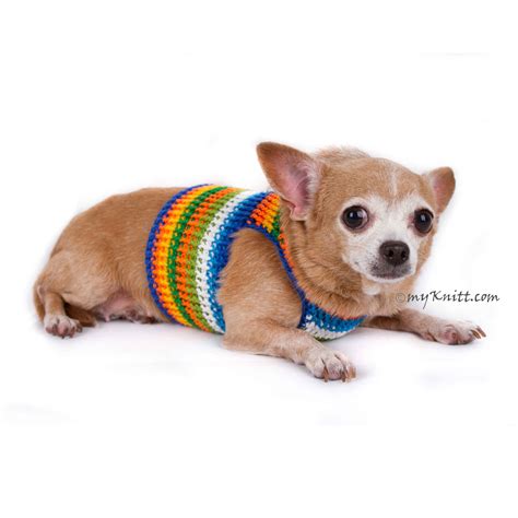 Male Dog Harness Vest Crocheted Chihuahua Clothes Dh77 Myknitt