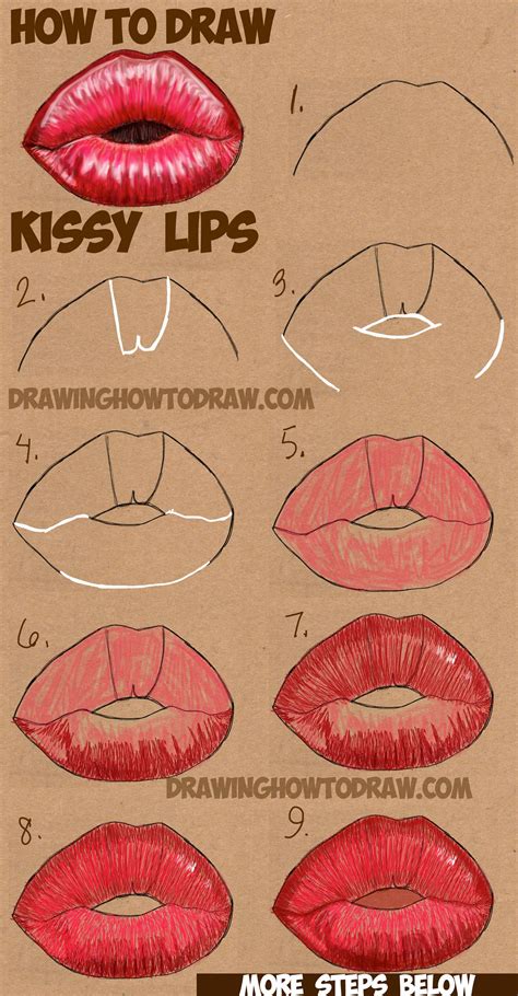 Learn how to draw and shade realistic lips step by step with pencil. Pin on How to Draw Mouths