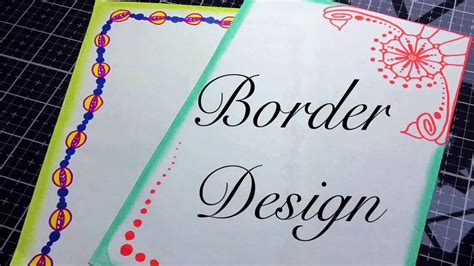 Border Designs on Paper | Project File Front Page - YouTube