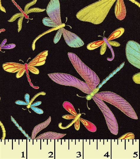 Midnight Dragonfly Timeless Treasures 1 Yard More Etsy