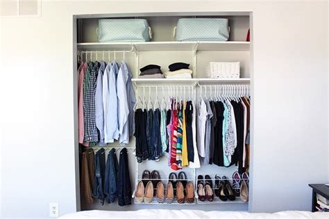 How to organize your closet shelves. How to Organize a Small Closet - Just a Girl and Her Blog